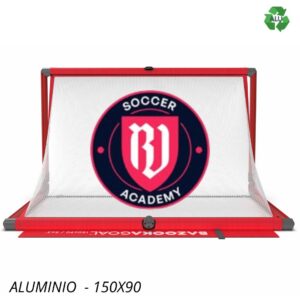 Porteria personalizada con escudo academia de tecnificacion de Madrid